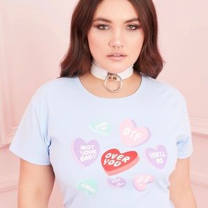NEW Sugar Thrillz cute crop top tee 1X Dollskill